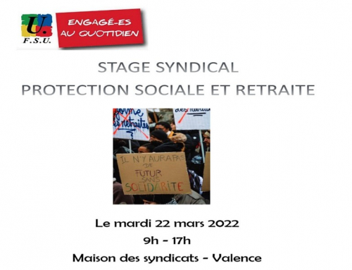 Stage FSU 26 protection sociale et retraite