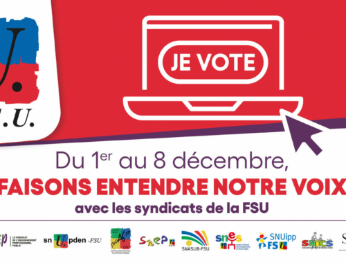 Du 1er au 8 décembre, votons et… votons FSU !