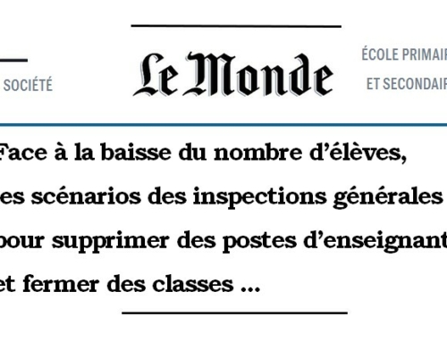 Scénarios des inspections générales pour supprimer des enseignants et fermer des classes