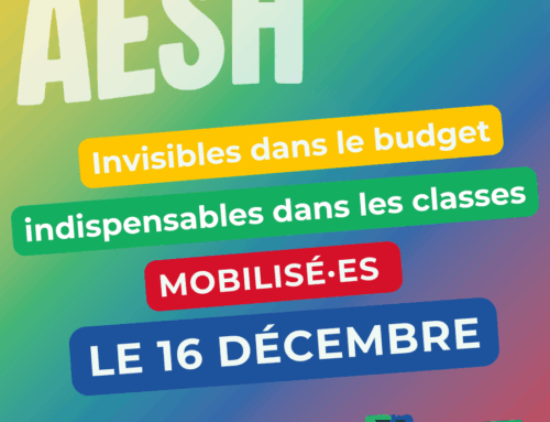 Le 16 décembre, mobilisé·es pour les droits des AESH