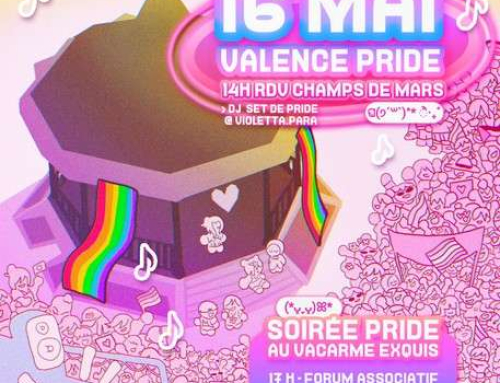 Marche des fiertés de Valence samedi 16 mai 2026